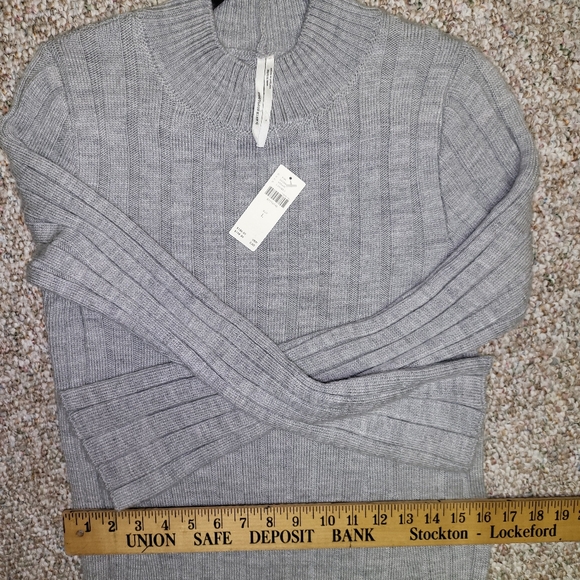 NWT Grey Anthropologie Ribbed Knit Sweater Dress Size Large Retail $138.00 🩶 - Picture 13 of 15